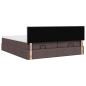 Preview: Ottoman-Bett mit Matratzen Dunkelbraun 200x200 cm Stoff