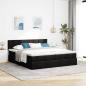 Preview: Ottoman-Bett mit Matratzen Schwarz 160x200 cm Stoff