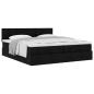 Preview: Ottoman-Bett mit Matratzen Schwarz 160x200 cm Stoff