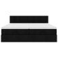 Preview: Ottoman-Bett mit Matratzen Schwarz 160x200 cm Stoff