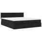 Preview: Ottoman-Bett mit Matratzen Schwarz 180x200 cm Stoff