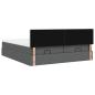 Preview: Ottoman-Bett mit Matratzen Dunkelgrau 180x200 cm Stoff