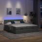 Preview: Ottoman-Bett mit Matratzen Dunkelgrau 180x200 cm Stoff