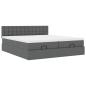 Preview: Ottoman-Bett mit Matratzen Dunkelgrau 180x200 cm Stoff