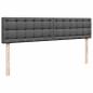 Preview: Ottoman-Bett mit Matratzen Dunkelgrau 180x200 cm Stoff
