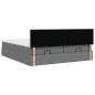 Preview: Ottoman-Bett mit Matratzen Dunkelgrau 180x200 cm Stoff