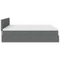 Preview: Ottoman-Bett mit Matratzen Dunkelgrau 180x200 cm Stoff