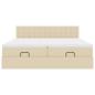 Preview: Ottoman-Bett mit Matratzen Creme 180x200 cm Stoff