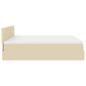 Preview: Ottoman-Bett mit Matratzen Creme 180x200 cm Stoff