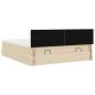 Preview: Ottoman-Bett mit Matratzen Creme 180x200 cm Stoff