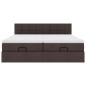 Preview: Ottoman-Bett mit Matratzen Dunkelbraun 180x200 cm Stoff