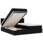 Preview: Ottoman-Bett mit Matratzen Schwarz 200x200 cm Stoff