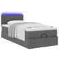 Preview: Ottoman-Bett mit Matratze Dunkelgrau 80x200 cm Stoff