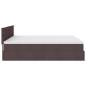 Preview: Ottoman-Bett mit Matratzen Dunkelbraun 200x200 cm Stoff