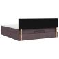 Preview: Ottoman-Bett mit Matratzen Dunkelbraun 200x200 cm Stoff