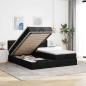 Preview: ARDEBO.de - Ottoman-Bett mit Matratzen Schwarz 160x200 cm Stoff