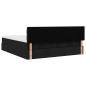 Preview: Ottoman-Bett mit Matratzen Schwarz 160x200 cm Stoff