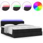 Preview: Ottoman-Bett mit Matratzen Schwarz 160x200 cm Stoff