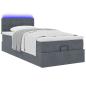 Preview: Ottoman-Bett mit Matratze Dunkelgrau 90x190 cm Samt