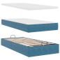 Preview: Ottoman-Bett mit Matratzen Dunkelblau 200x200 cm Samt