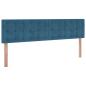 Preview: Ottoman-Bett mit Matratzen Dunkelblau 200x200 cm Samt