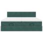 Preview: Ottoman-Bett mit Matratzen Dunkelgrün 180x200 cm Samt