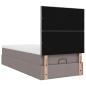 Preview: Ottoman-Bett mit Matratze Taupe 90x200 cm Stoff