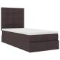 Preview: Ottoman-Bett mit Matratze Dunkelbraun 100x200 cm Stoff