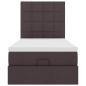 Preview: Ottoman-Bett mit Matratze Dunkelbraun 100x200 cm Stoff