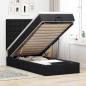 Preview: ARDEBO.de - Ottoman-Bett mit Matratze Schwarz 90x190 cm Stoff