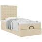 Preview: Ottoman-Bett mit Matratze Creme 90x200 cm Stoff