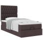 Preview: Ottoman-Bett mit Matratze Dunkelbraun 80x200 cm Stoff
