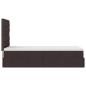 Preview: Ottoman-Bett mit Matratze Dunkelbraun 80x200 cm Stoff