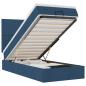 Preview: Ottoman-Bett mit Matratze Blau 90x200 cm Stoff