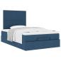 Preview: Ottoman-Bett mit Matratze Blau 120x190 cm Stoff