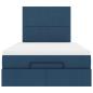 Preview: Ottoman-Bett mit Matratze Blau 120x190 cm Stoff