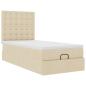 Preview: Ottoman-Bett mit Matratze Creme 80x200 cm Stoff