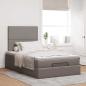 Preview: Ottoman-Bett mit Matratze Taupe 120x200 cm Stoff