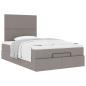 Preview: Ottoman-Bett mit Matratze Taupe 120x200 cm Stoff