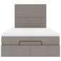 Preview: Ottoman-Bett mit Matratze Taupe 120x200 cm Stoff