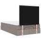 Preview: Ottoman-Bett mit Matratze Taupe 120x200 cm Stoff