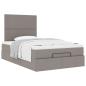 Preview: Ottoman-Bett mit Matratze Taupe 120x190 cm Stoff