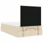Preview: Ottoman-Bett mit Matratze Creme 120x200 cm Stoff