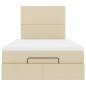 Preview: Ottoman-Bett mit Matratze Creme 120x200 cm Stoff