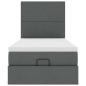 Preview: Ottoman-Bett mit Matratze Dunkelgrau 90x190 cm Stoff