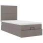 Preview: Ottoman-Bett mit Matratze Taupe 100x200 cm Stoff