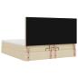 Preview: Ottoman-Bett mit Matratze Creme 180x200 cm Stoff