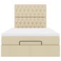 Preview: Ottoman-Bett mit Matratze Creme 120x200 cm Stoff