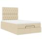Preview: Ottoman-Bett mit Matratze Creme 120x200 cm Stoff