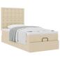 Preview: Ottoman-Bett mit Matratze Creme 100x200 cm Stoff